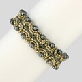 Glass and Crystal Corina Silver Sonnet Bracelet (Guatemala)