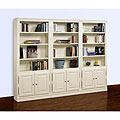 Hampton Pearl White 3-piece Bookcase Wall