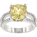 Sterling Silver Jonquil Cubic Zirconia Cocktail Ring
