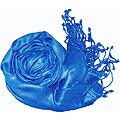 Peach Couture Blue Rayon from Bamboo Pashmina