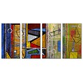 Ruth Palmer 'Abstract' 4-panel Metal Wall Art Set