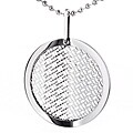 Stainless Steel Polished Cut-out Circle Necklace