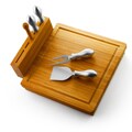 Cheese Tool and Bamboo Cheese Board Set