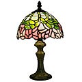 Tiffany-style Cabbage Rose Mini Lamp