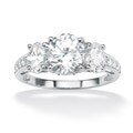 Ultimate CZ 10k White Gold Cubic Zirconia Ring
