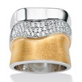 Ultimate CZ Sterling Silver and 18k Goldplated Cubic Zirconia Band
