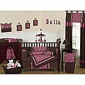 Brown and Pink 9-piece Crib Bedding Set