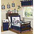 Red, White and Blue Vintage Aviator Airplane 5-piece Toddler Boy's Bedding Set