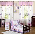 Pink/ Purple Butterfly Collection 5-piece Toddler Girls's Bedding Set