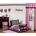 Pink/ Black Madison Boutique 5-piece Toddler Girl's Bedding Set