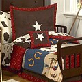 Wild West Cowboy Western Horse 5-piece Toddler Boy's Bedding Set