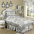 Vintage French Black Toile 4-piece Girl's Twin-size Bedding Set