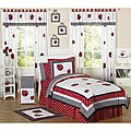 JoJo Designs Red/ White 4-piece Twin-size Comforter Set