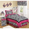 JoJo Designs Pink/ Black/ White 4-piece Twin-size Comforter Set