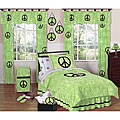 Lime Peace Out 3-piece Girl's Full/ Queen-size Bedding Set