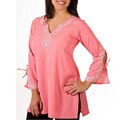 Women's Soft Crepe Pink Kurti/ Tunic (India)
