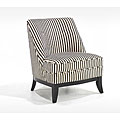 Retro Tuxedo Stripe Club Chair