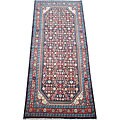 Roadmap relating to Persian rug Quality Persian Hand-knotted Hamadan Blue/ Red Wool Rug (3'8 x 9'3)