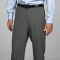 Austin Reed Men's Grey Flat-front Washable Reflex Dress Pants