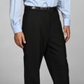 Austin Reed Men's Black Flat-front Reflex Dress Pants