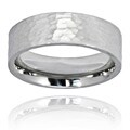 Stainless Steel Men's Hammered Finish Ring