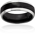 Stainless Steel Black-plated Inlay Ring