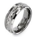 Men's Tungsten Carbide Laurel Inlay Ring