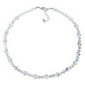 Crystale Silvertone Crystal Glass Bead Necklace