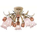 Southport 5-light Sage/ Rose Semi-flush Mount