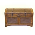 Nostalgic Treasure Chest Styled Wood Trunk