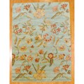 Indo Tibetan Hand-tufted Teal / Yellow Wool Rug (8 x 11)