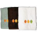 Embroidered Streetlight Leaves Bath Towels (Set of 2)