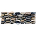 SomerTile 4x12-in Riverbed Horizon Multi Natural Stone Mosaic Tile (Pack of 12)