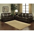 London Premium Italian Leather Sofa and Love Seat