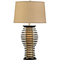 Nova Lighting 'Ripas' 2-light Wood Standing Table Lamp