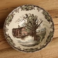 Facts relating to Custom Engraved Holder Johnson Brothers Friendly Village 8-inch Round Vegetable Bowl