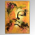 'Abstract Buddha' Original Canvas Art (Indonesia)