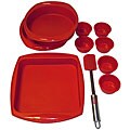 Le Chef Red Silicone 10-piece Bakeware Set