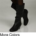 Bamboo by Journee Women's 'Trisha-02' Wedge Heel Boots