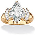 Ultimate CZ 10k Yellow Gold Clear Cubic Zirconia Ring