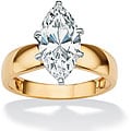 Ultimate CZ 10k Yellow Gold Cubic Zirconia Solitaire Ring
