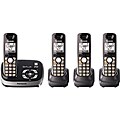 Panasonic KX-TG6524SK Dect 6.0 Plus Cordless Phone Answering System with 4 ...