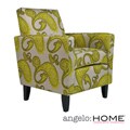 angelo:HOME Sutton Modern Lemongrass Paisley Arm Accent Chair