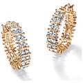 Isabella Collection 18k Gold over Sterling Silver Diamond Earrings