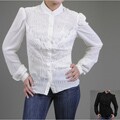 Kaelyn Max Women's Long Sleeve Mandarin Collar Blouse