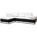 Elle Modern White Leather Sectional Sofa (LFC)