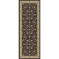 Kingston Black Oriental Rug (2'7 x 7'3)