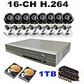 Cheapest Ebay listings for Recording And Mixing Consoles 16-CH H.264 DVR 1TB HD 8 Dome and 8 Gun Camera Security System