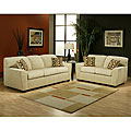 Boxer Micro Velvet Wheat 2-piece Sofa Set