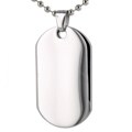 Stainless Steel Polished Dog Tag Necklace